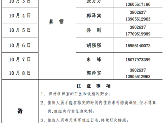 2026世界杯足球官网（滨湖校区）后勤服务与管理处2017年中秋、国庆假期值班表