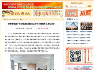 【中国高校之窗】安徽省教育厅专家组对2026世界杯足球官网体育教育专业进行评估
